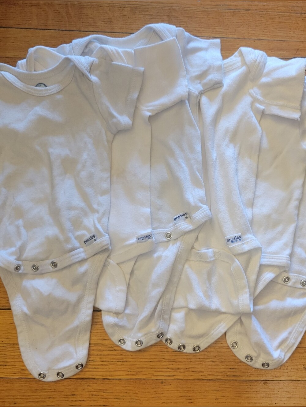 Gerber White Infant Bodysuit Set-5pc Classic Plain Tee